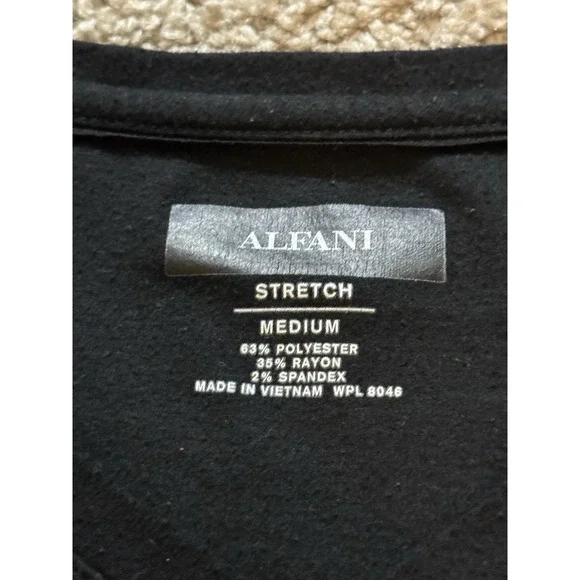 Men's Alfani Stretch Short Sleeve V Neck Shirt - Medium - Picture 3 of 3